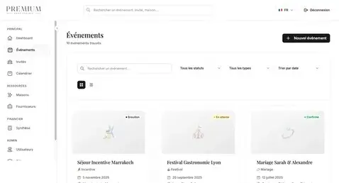 Un logiciel inédit & personnalisable pour gérer vos événements